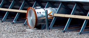 temporary grain storage fan